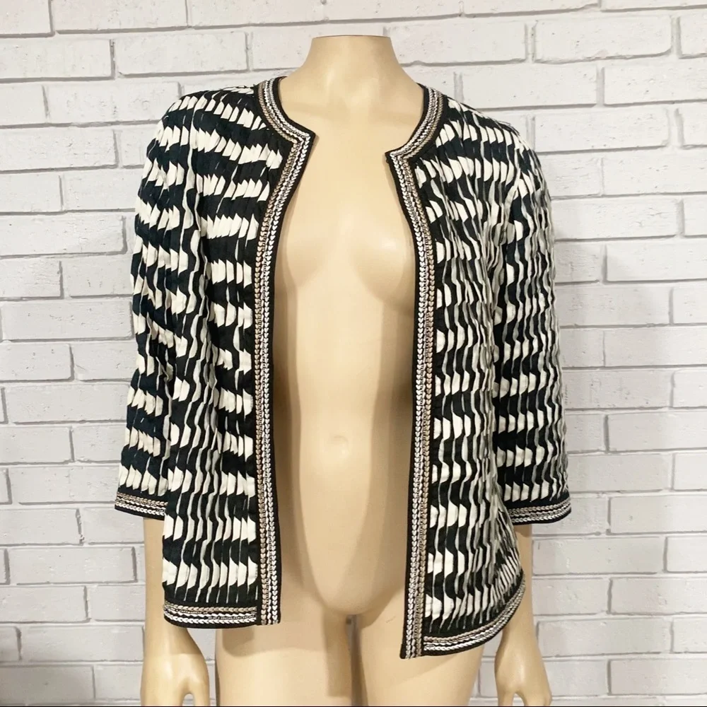 Chico’s Travelers Pleated Open Front Blazer - Picture 11 of 11